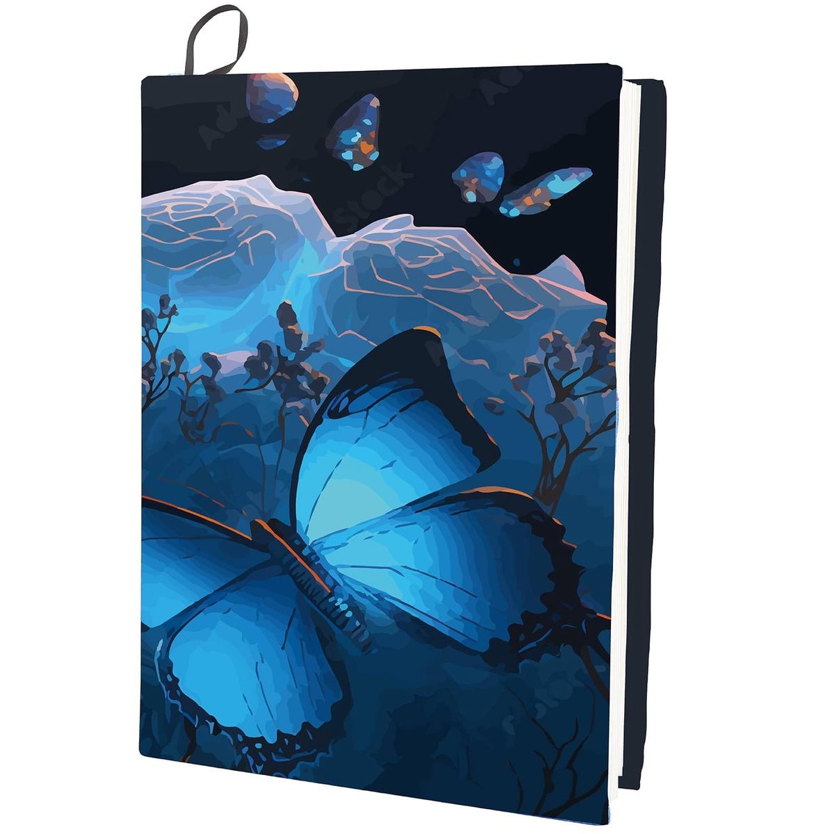 Jhubersproducts - Boekomslag - Herbruikbaar - Wasbaar - Roze - Nylon - Geschikt voor hardcover boeken - Vlinder design
