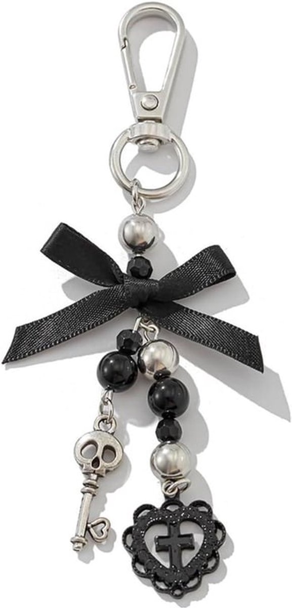 Sleutelhanger met doodshoofddecoratie - Emo, Goth, Y2k en Punk Accessoires
