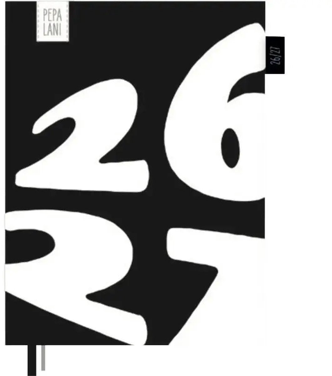 Pepa Lani Agenda A5 2026-2027 Black & White Numbers