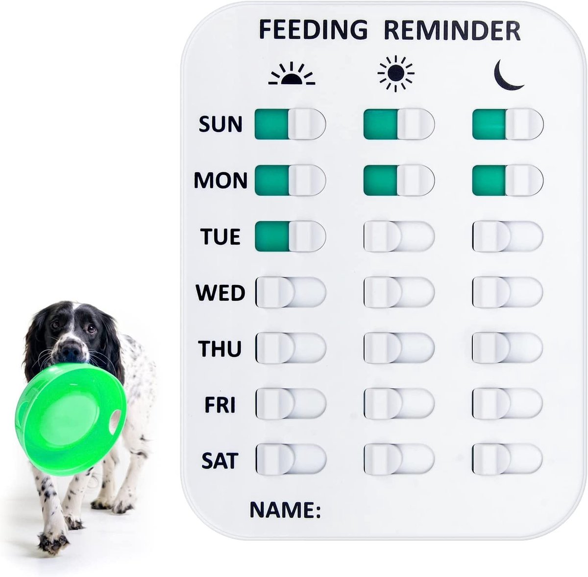 Vlemico - Huisdiervoedingsherinnering - Magnetische Sticker - Dagelijkse Voedingsschema - Geschikt voor Honden en Katten - Voedingsherinnering - Ha...