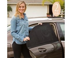 CenZ® Luxe Auto Zonnescherm, Autoraamschaduwen voor baby, kinderen, volwassenen en huisdieren, 2 STUKS, Autoruit Zonwering, Universele zonnescherm Zonnewering, Auto Klamboe Gordijn, UV Zonbescherming Protectie, Anti-Verblinding, UNIVERSEEL