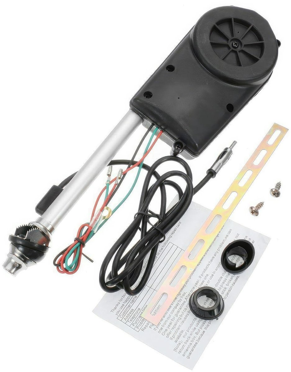 Livia home - Elektrische autoradio antenne - Spatbordmontage - 12VDC - Vervangende antenne voor auto - Compact ontwerp - Geschikt voor verschillende v