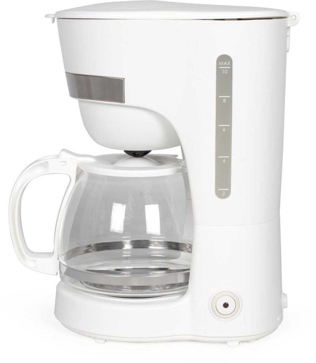 Elektrisch koffiezetapparaat - LIVOO - DOD200W - 750W - 1,25L - 10 tot 12 kopjes - Wit