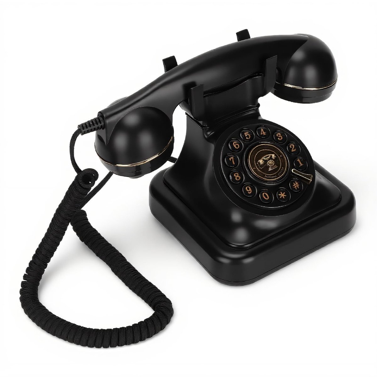 Dailygoods - Vintage Vaste Telefoon - Retro Telefoon - Ouderwets Design - Bureautelefoon - Schijfknop - Ideaal voor Thuis - Klassiek Model