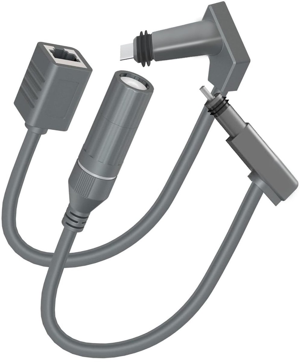 Dailygoods - RJ45-adapter - Mannelijk naar Vrouwelijk - Waterdichte kabel - 24AWG - 1200 Mbps - Geschikt voor Starlink - 2 stuks