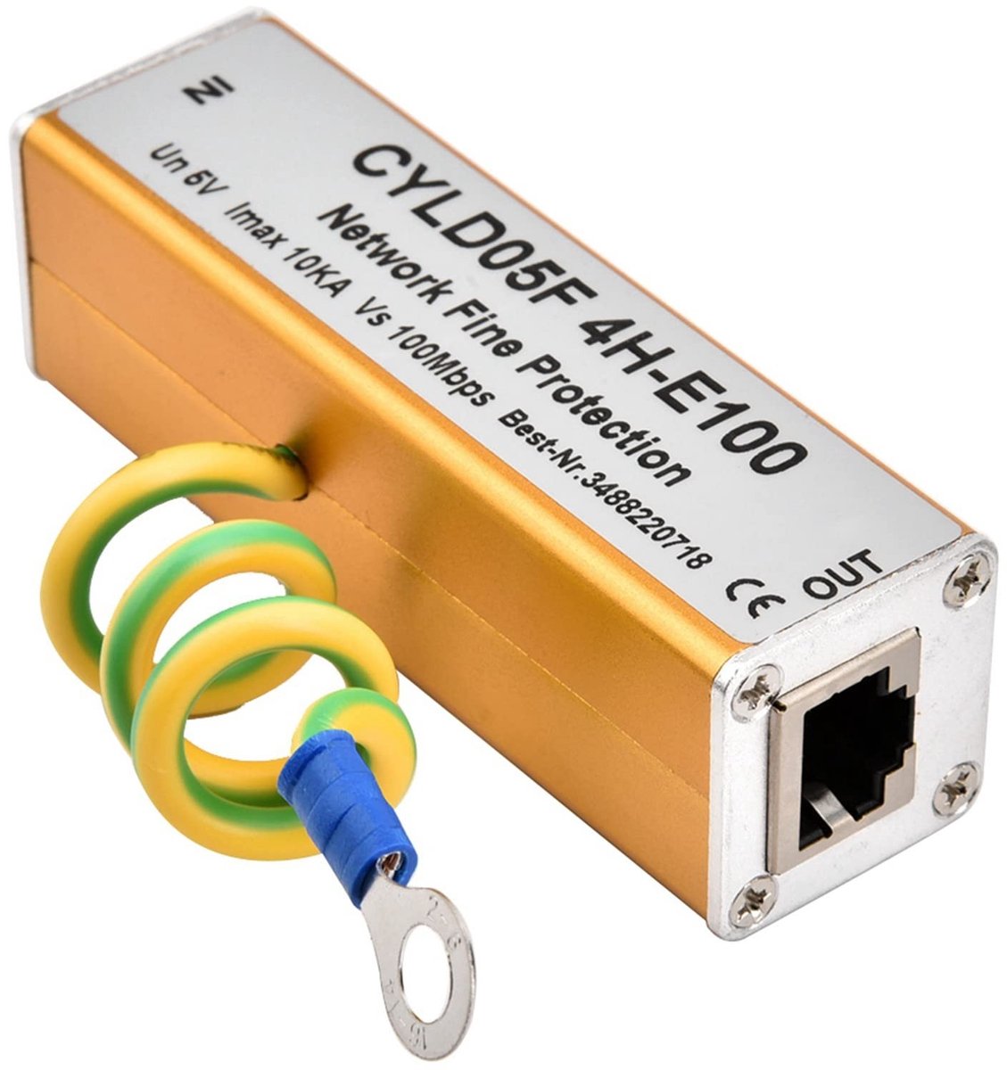Dailygoods - RJ45 RJ11 Adapter - Ethernet Netwerk Overspanningsbeveiliging - Bescherming voor Bewakingssystemen - 5V - Geschikt voor Beveiliging - Com