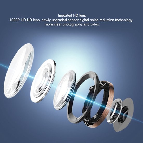 Draadloze videocamera - Mini-beveiligingscamera - HD 720p - Draadloos formaat - Beveiliging camera - WiFi videobewaking - Geschikt voor t... — afbeelding 3