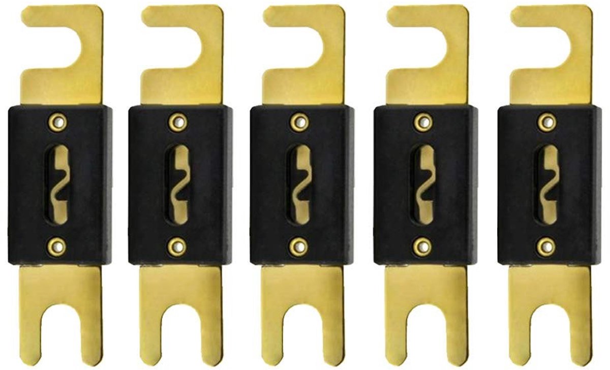 Dailygoods Fuse - 250A Fuse - Gold Plated Bescherming - 80mm x 20mm - Veiligheid - Audio Power Fuse - Geschikt voor Auto - 250 A