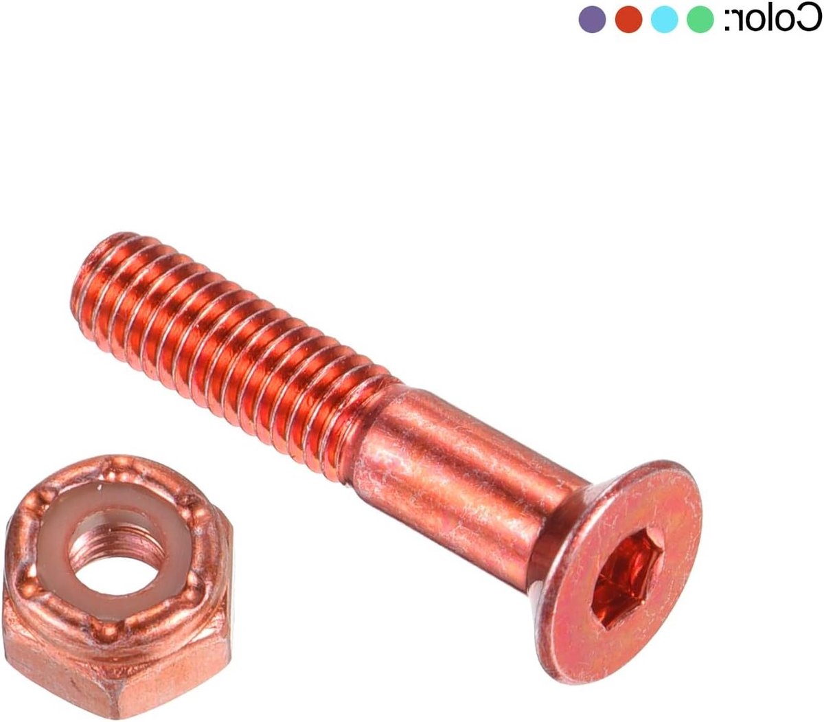 Skateboard Hardware Set met 8 Stuks Schroeven, Moeren en Sleutel voor Skateboard en Longboard Accessoires