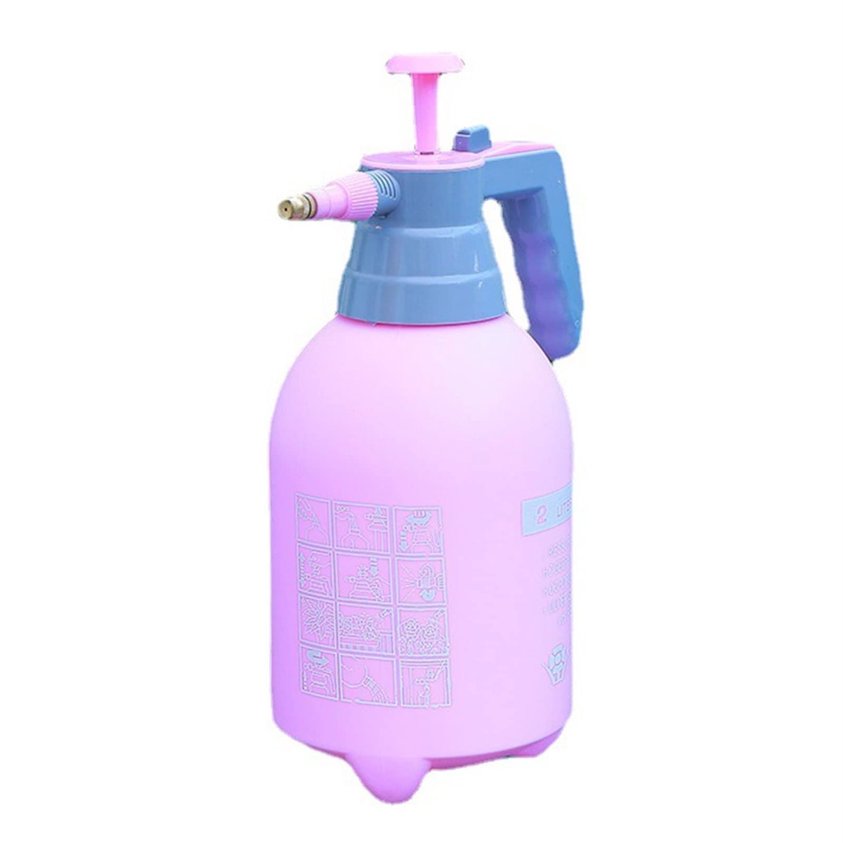 Dailygoods - Tuinsproeifles - Kunststof Gieter - Hoge Luchtdruk - Roze - Verstelbare Sproeier - Voor Tuinieren - 2L