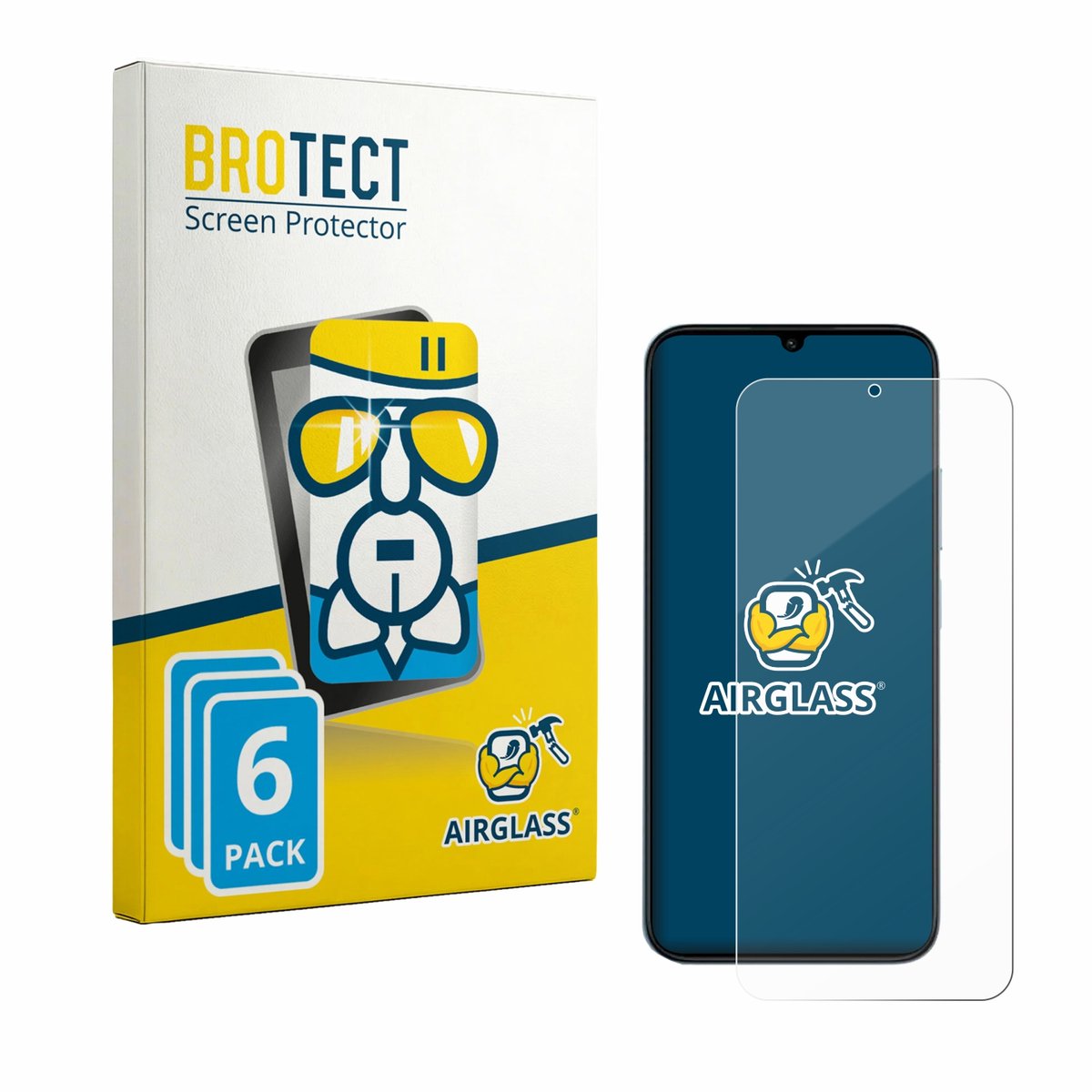 Screenprotector 6 Stuks voor Redmi R70 5G Beschermglas transparant