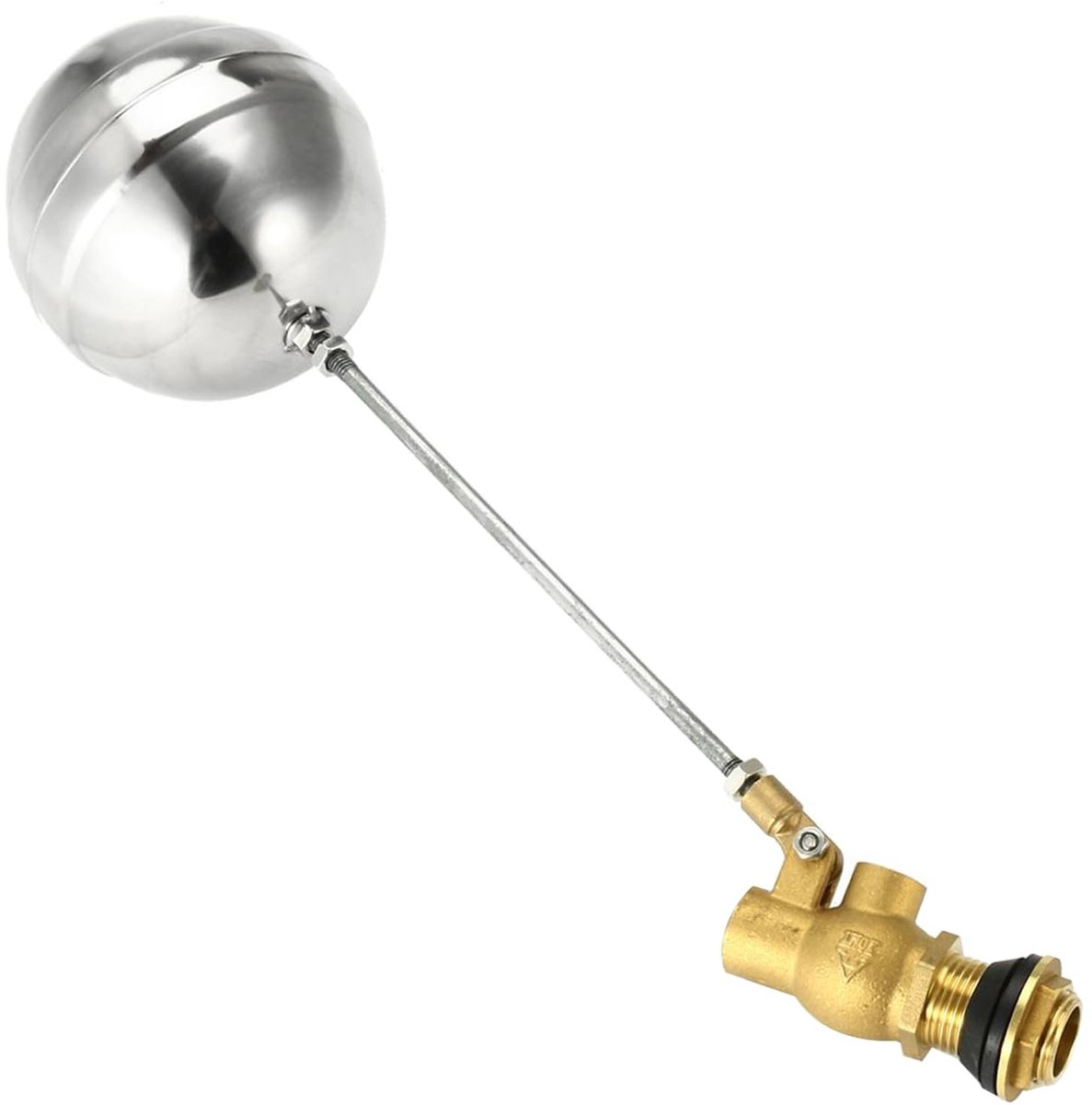 Dailygoods - Automatische Floatklep - Messing Balventiel - Geschikt voor Waterbak en Aquarium - Fontein - Duurzaam en Betrouwbaar - Waterbeheer - DN15