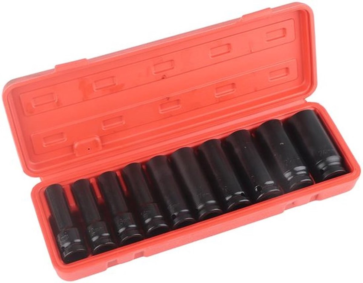 10-delige slagdoppenset van 1/2 inch diep met hoge hardheid voor snelle reparaties