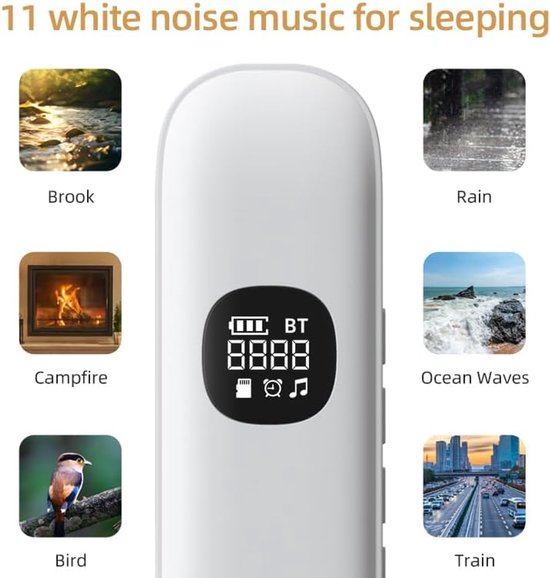 Kussenspeaker voor een diepe slaap - draadloze Bluetooth-botgeleiding, ingebouwde witte ruis en instelbare timer - TF-kaartondersteuning, perfect voor zijslapers en mensen met slapeloosheid. van Merkloos — afbeelding 4
