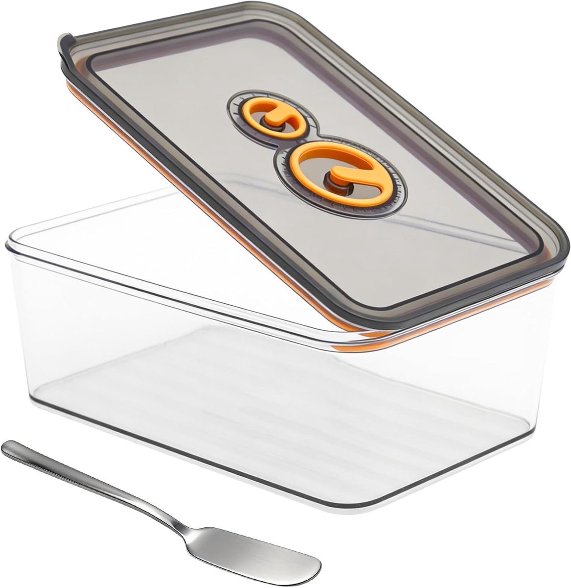Praktische Kaas- en Vleesdoos met Deksel, 1700 ml, Koelkast Organizer voor Kaas, Worst en Ham met Datumweergave en Sluitring