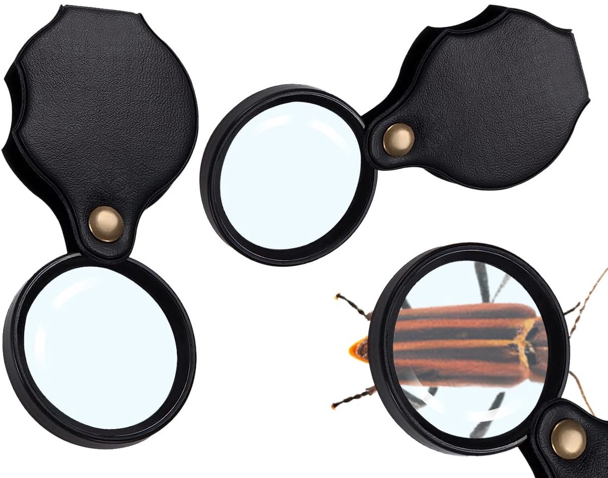 Smoakez - Zakloep - Vergrootglas 10x - Inklapbaar en handzaam - Zwart - Leeshulp voor slechtzienden - Ideaal voor senioren - Kinderleesapparaat