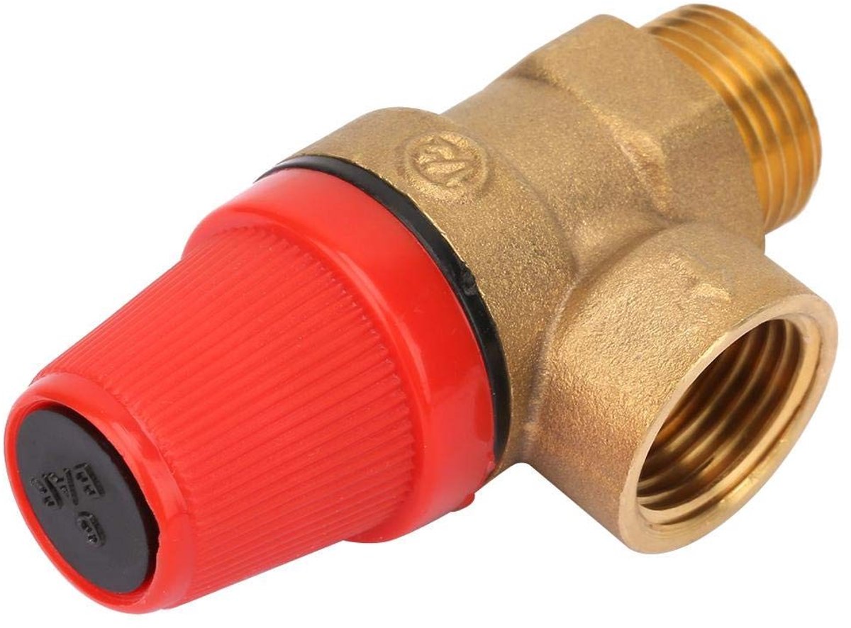 Livia home - Veiligheidsventiel - G1/2 inch - Duurzaam messing - 3 bar - Sterke lekdichtheid - Geschikt voor ketels - Compact formaat