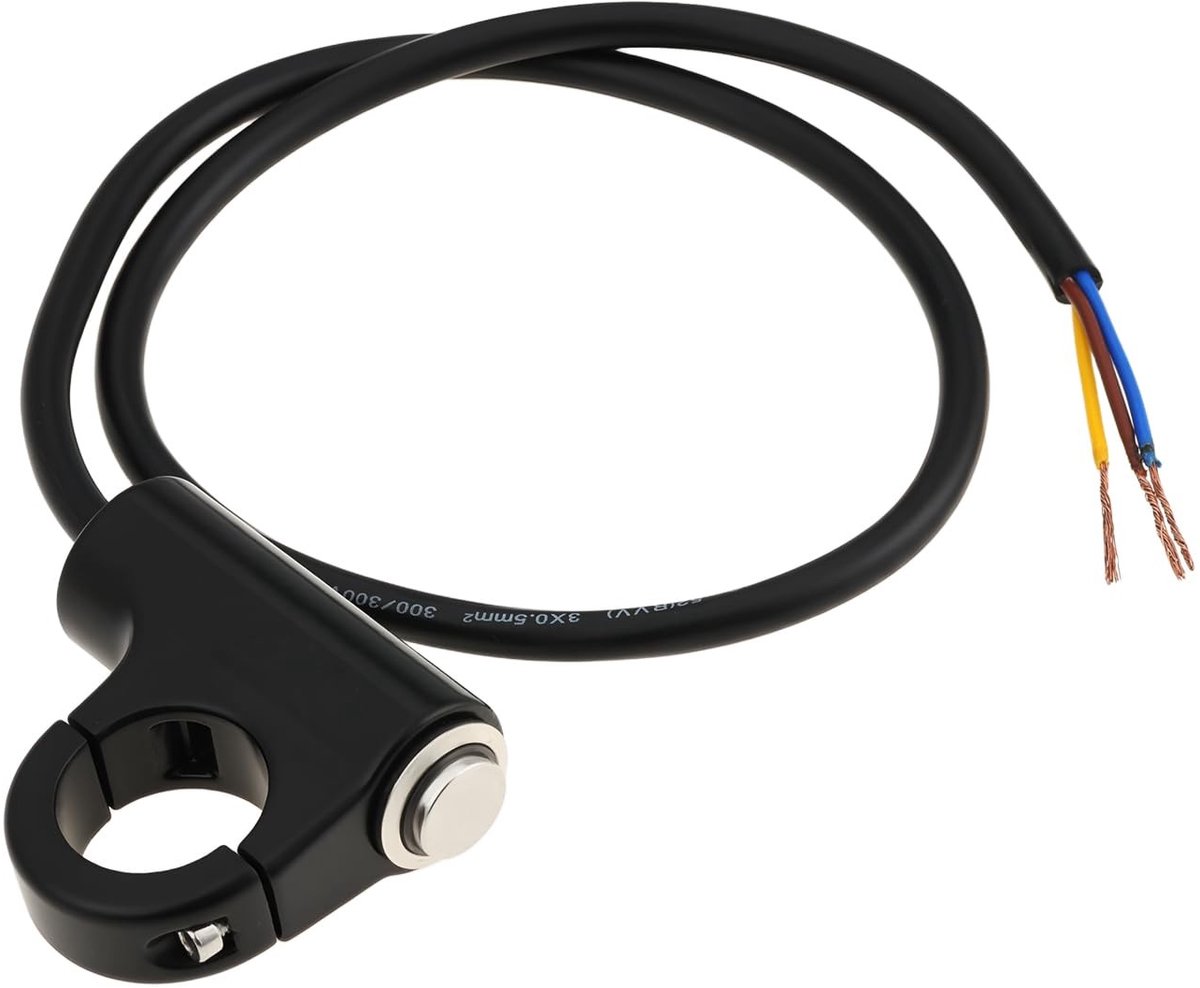Livia home - Motorfiets Stuurkoplamp Schakelaar - 22mm 3 Draad - Zelfvergrendeling - DC 12V 10A - Betrouwbare schakelaar voor motorfietsen - Geschikt