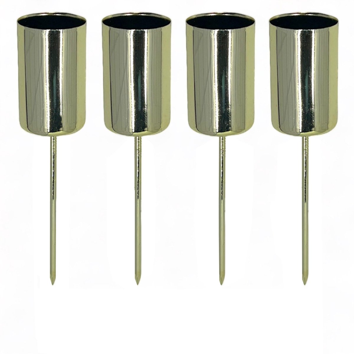 Vlemico - Adventskerzenhouder - Stijlvolle Kandelaar - Gouden Afwerking - Kaarsenaccessoire - Perfect voor Advent - Geschikt voor Tafelblad - Ø 2,5 cm