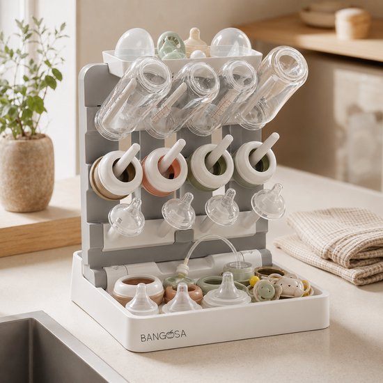 Bangosa - Flessenrek Baby - Flessenrek Voor Baby - Flessen Droogrek - Droogrek Flessen - Flessendrager van Bangosa — afbeelding 2