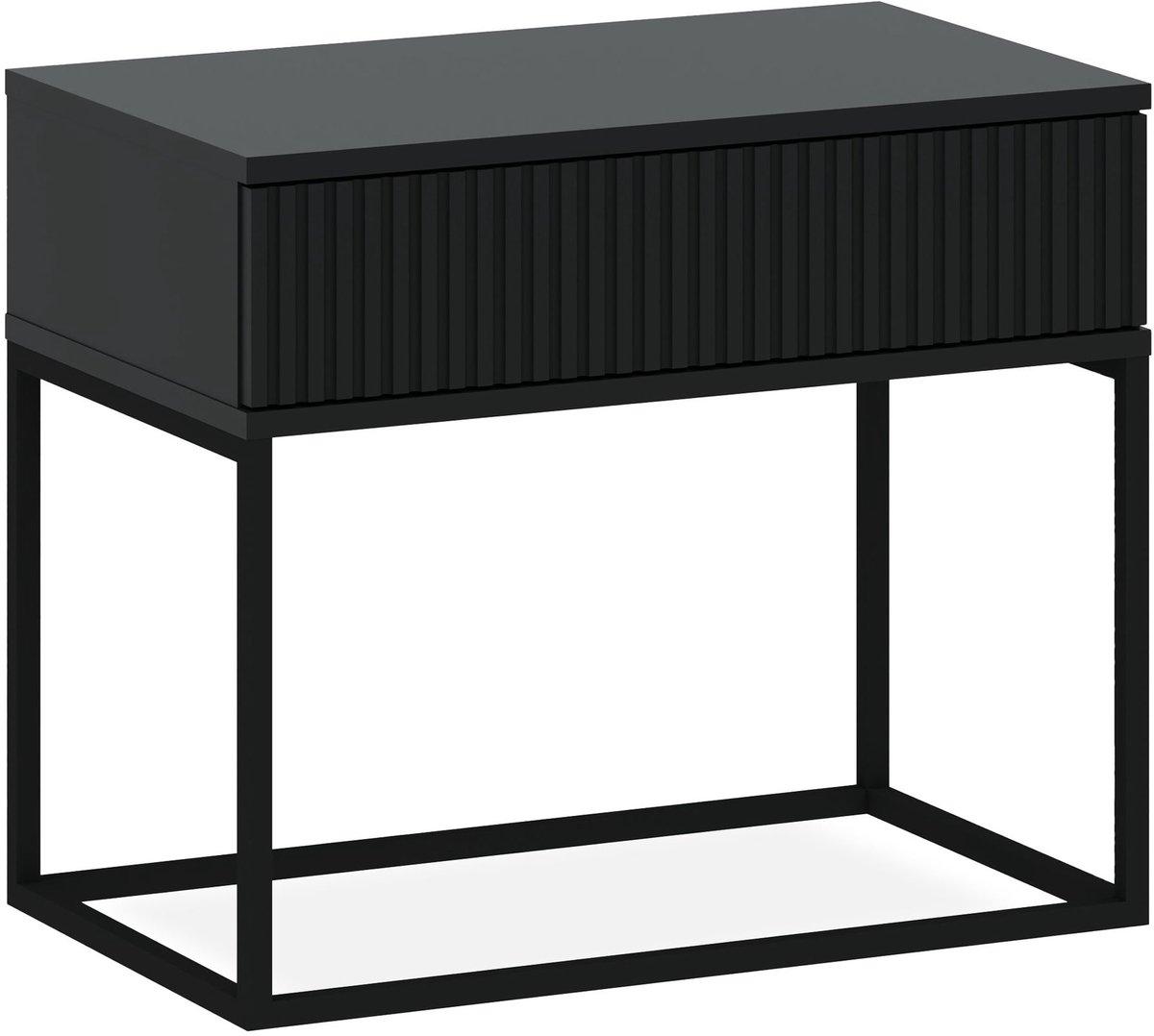 KONSIMO® RECTUS Nachtkastje - met lade - Bijzettafel - Antraciet - 60x52x39 cm