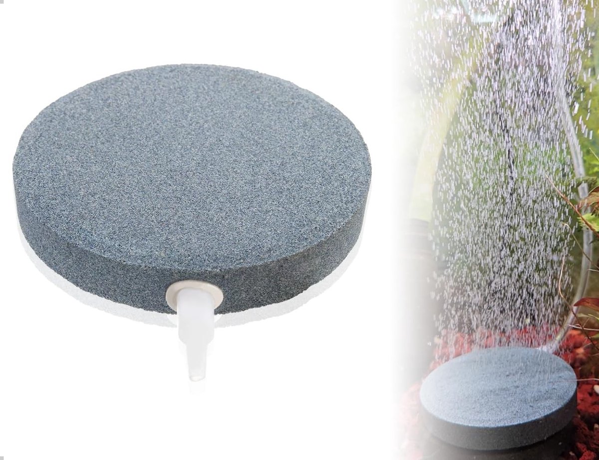 Dailygoods- Luchtdiffusiesteen met hoge dichtheid - Luchtdiffuser - Aquariumaccessoire - 10 cm diameter - Duurzaam - Verhoogt zuurstofgehalte