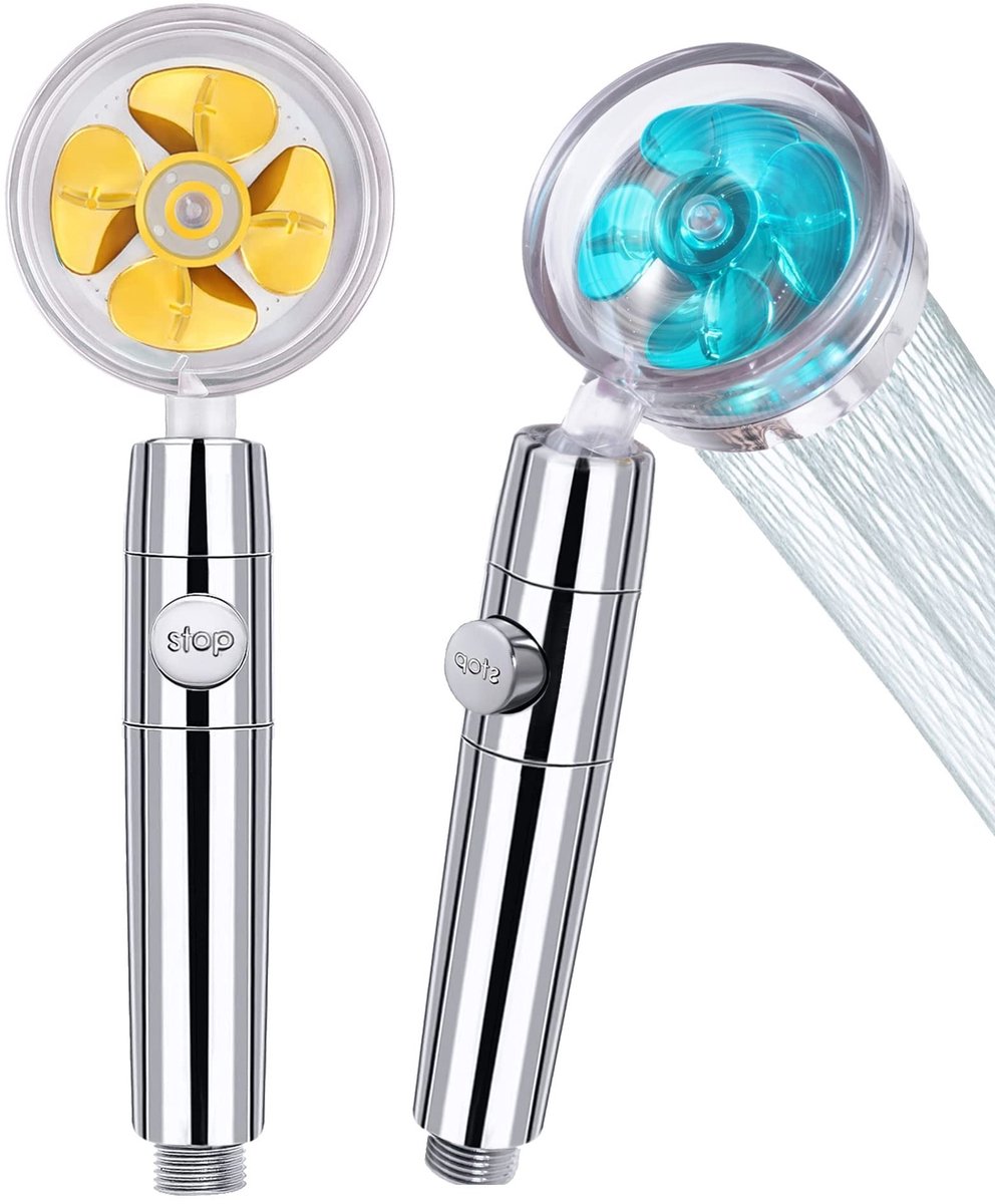 Dailygoods- Douchekop Hoge Druk - Handheld Douche - Waterstopknop - Turbocharged - 360 Graden Roterend - Slijtvast ABS Kunststof