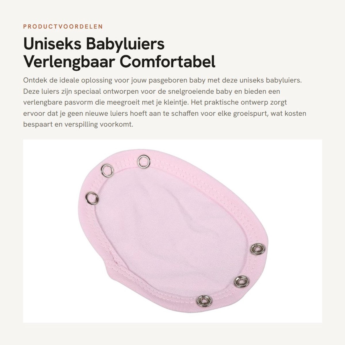 Dailygoods- Babyluiers 5 Stuks - Verlengbaar - Uniseks - Zacht Katoen - Ademend - Comfortabel Beha-Design - Luiers