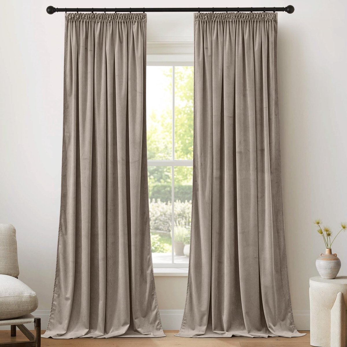 Dailygoods - Fluwelen Verduisterende Gordijnen 132x220cm voor Woonkamer en Slaapkamer