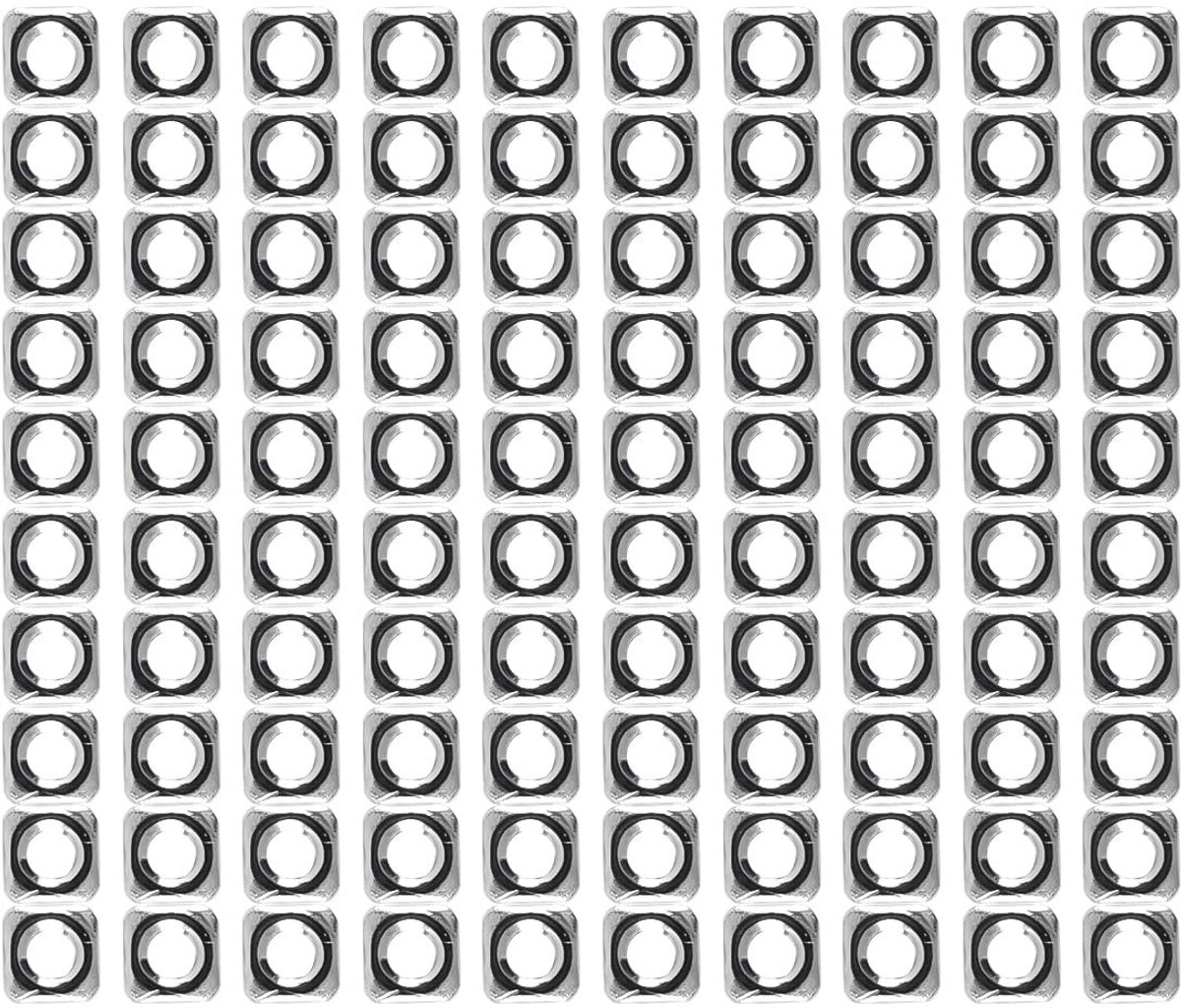 Dailygoods - 100 UNIDs M3 DIN557 Roestvrijstalen Vierkante Moeren