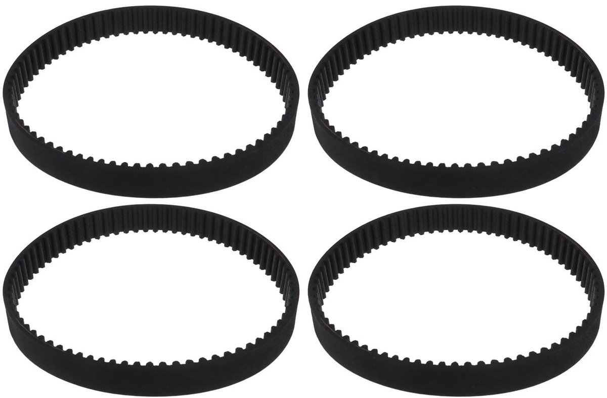 Dailygoods - aandrijfriem - stofzuiger vervangonderdeel - rubberen riem - zwart - 4x riemen - geschikt voor Dyson DC25 - 225 mm binnenomtrek