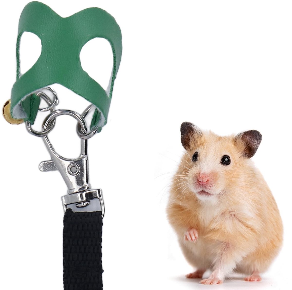 Dailygoods- Hamster Harnas Zacht Kunstleer - Riem Set - Harnas en Riem voor Hamsters - Nylon - Voor Buiten Wandelen - Maten S/M/L - Huisdierharnas