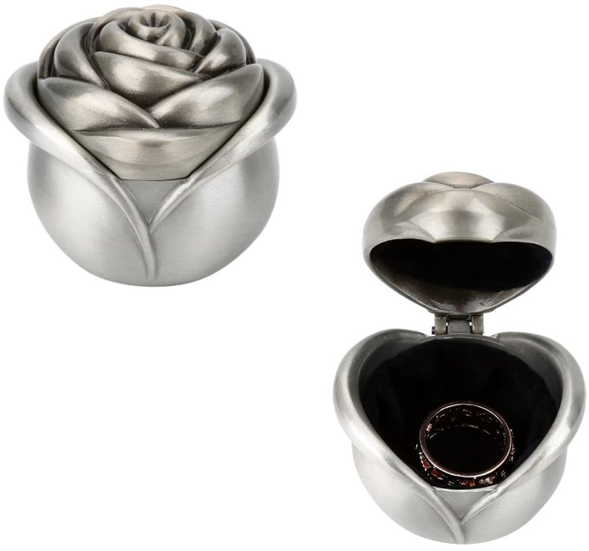 Dailygoods- Sieradenbox met Rozenpatroon - Juwelenkistje - Opslag voor Sieraden - Zinklegering - Zachte Binnenvoering - Perfect voor Cadeaus - Juwelendoos
