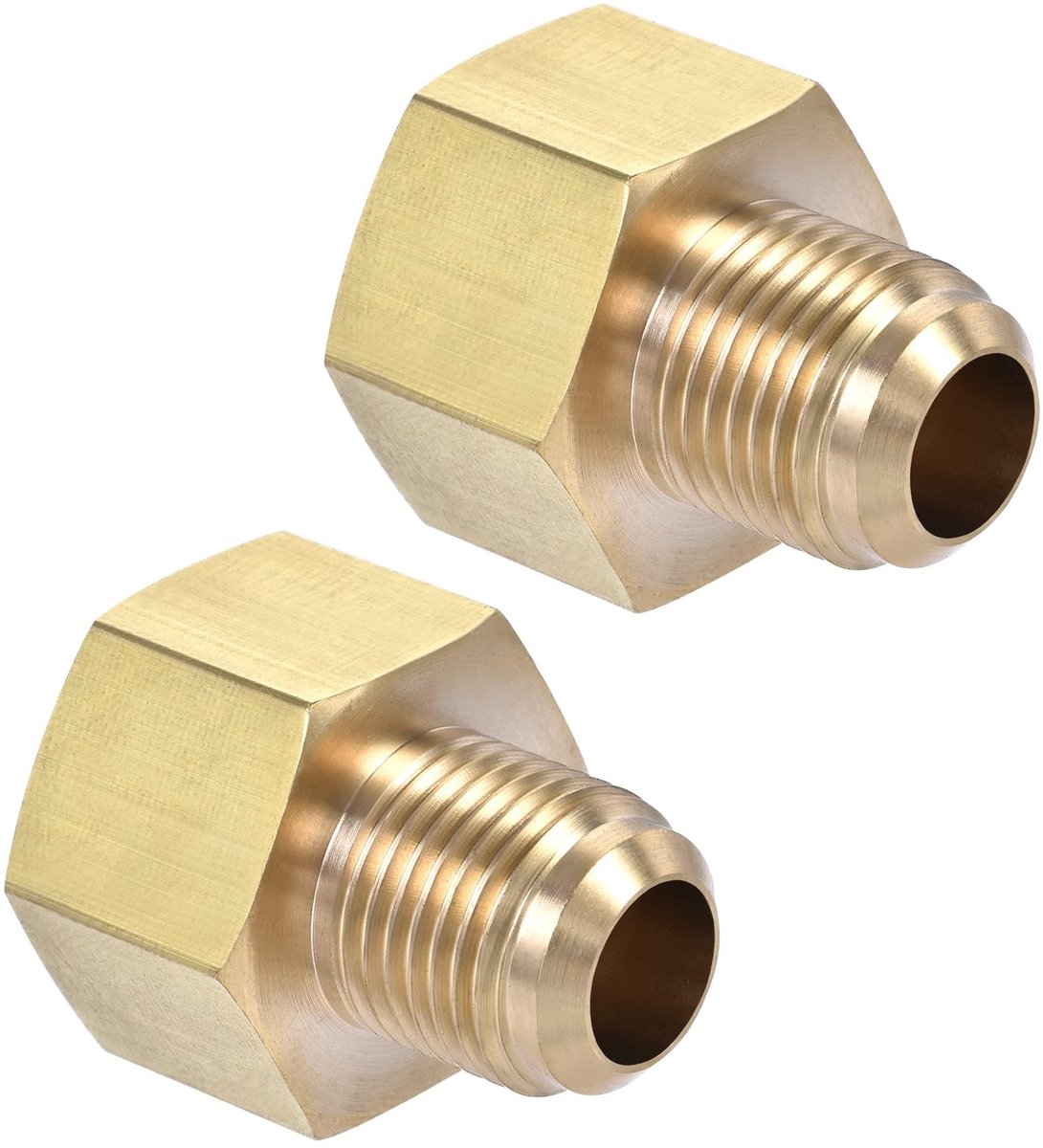 Dailygoods - Messing Flare Adapterfitting 3/8 SAE naar 1/2 SAE, 2 stuks