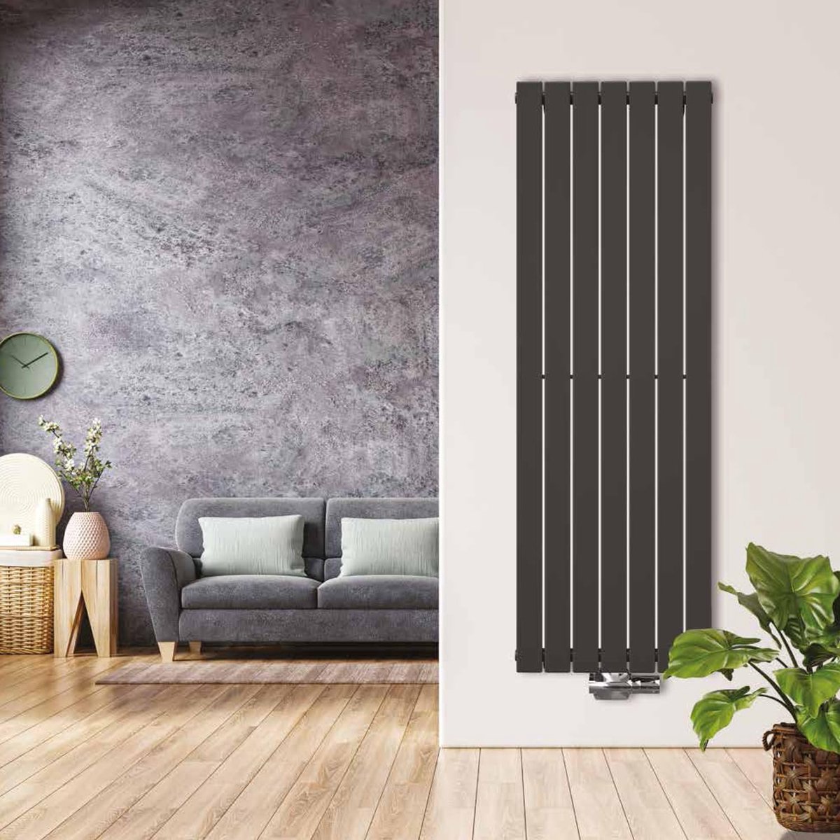 Paneel Radiator - Verticale Heater - Ruimte Verwarmen - Enkele Laag - 300x1200mm - Grijs Antraciet
