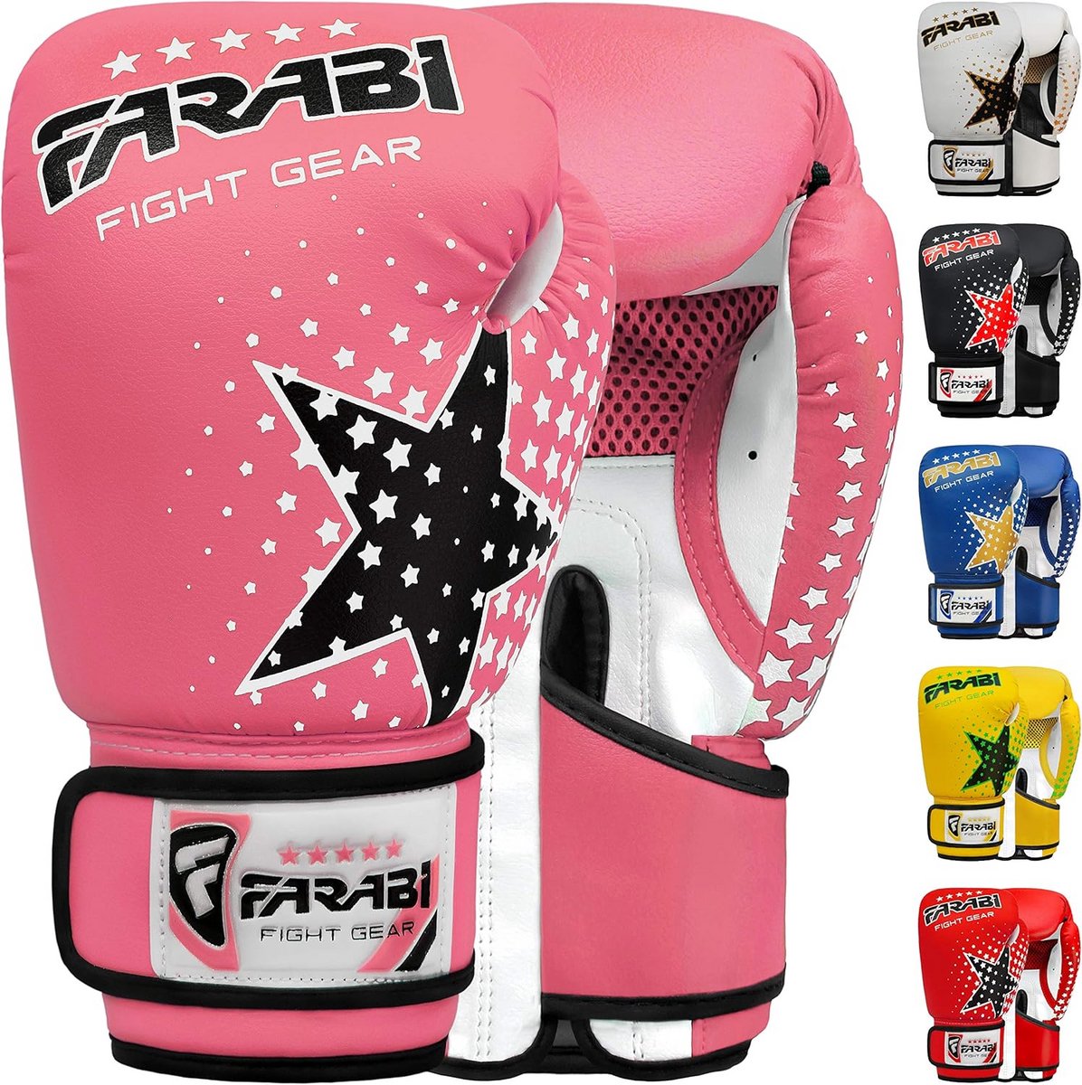 Kinder Bokshandschoenen - Jeugd Kickbokshandschoenen - Sport Training - Geïntegreerde Duim - 6-oz - Roze