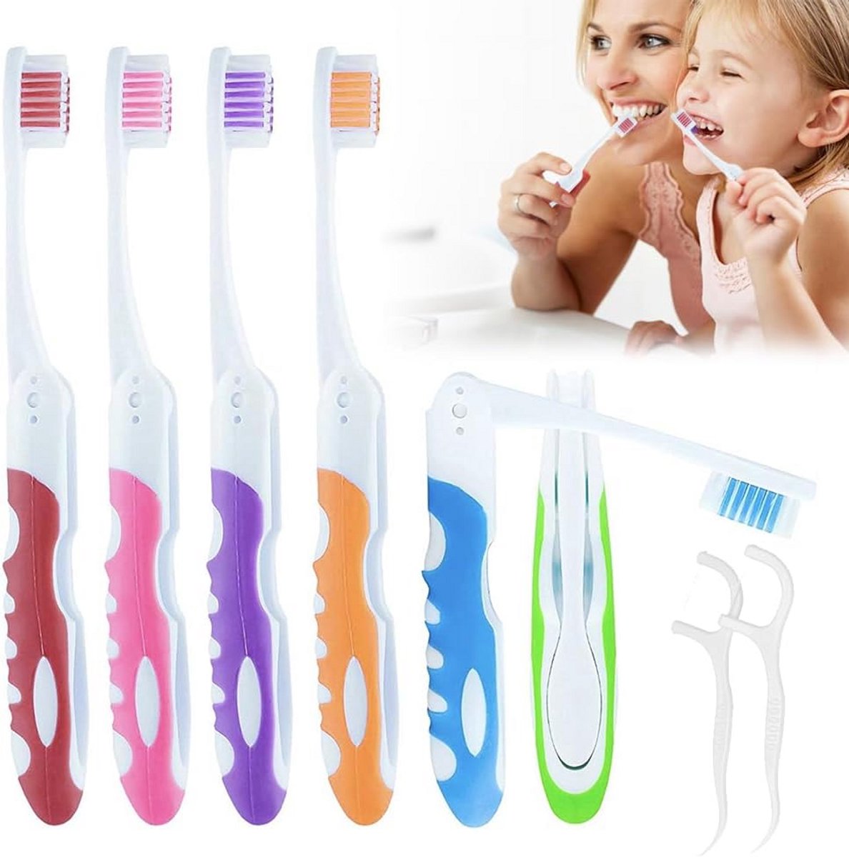 Reis Tandenborstel - Opvouwbare Borstel - Hygiëne Onderweg - Compact Ontwerp - 15 cm - Niet Gespecificeerd