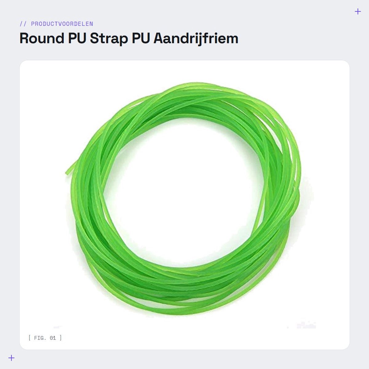 Dailygoods- Transmissieband Hoogwaardige PU - Aandrijfriem - Schokbestendig - Slijtvast - Eenvoudige installatie - 2mm x 10m