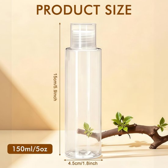 Dailygoods- Tonerfles 150ml - Lege Hervulbare Plastic Fles - 3 Stuks van Dailygoods — afbeelding 3