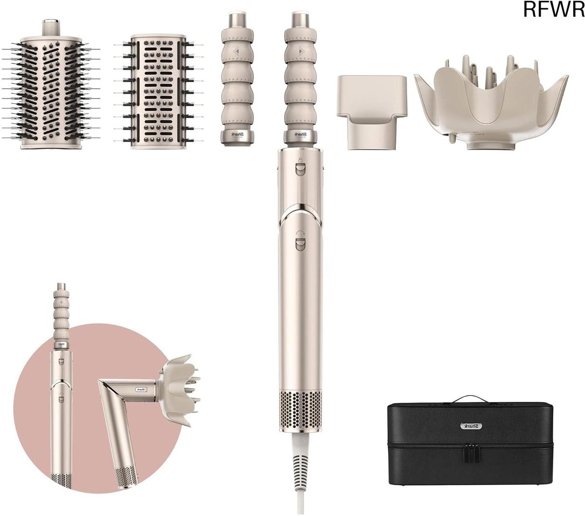 Haarstyler Föhn - Krultang Styler - Haar Stylen - Automatische Krulers - 700 gram - Champagne