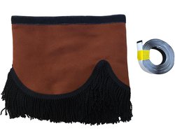 Vrachtwagen Gordijn - Raamband Zonwering - Privacy en Comfort - Met Franjes - 230 cm - Brons