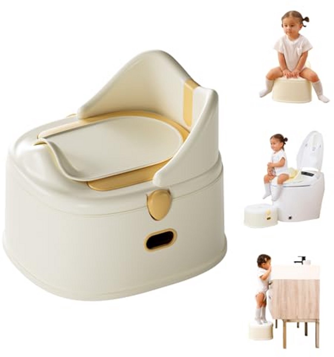 Peuter Potje - Zindelijkheidstraining Stoel - Zindelijkheidstraining Kind - Afneembare Zachte Zitting - 36 cm Breed - Geel