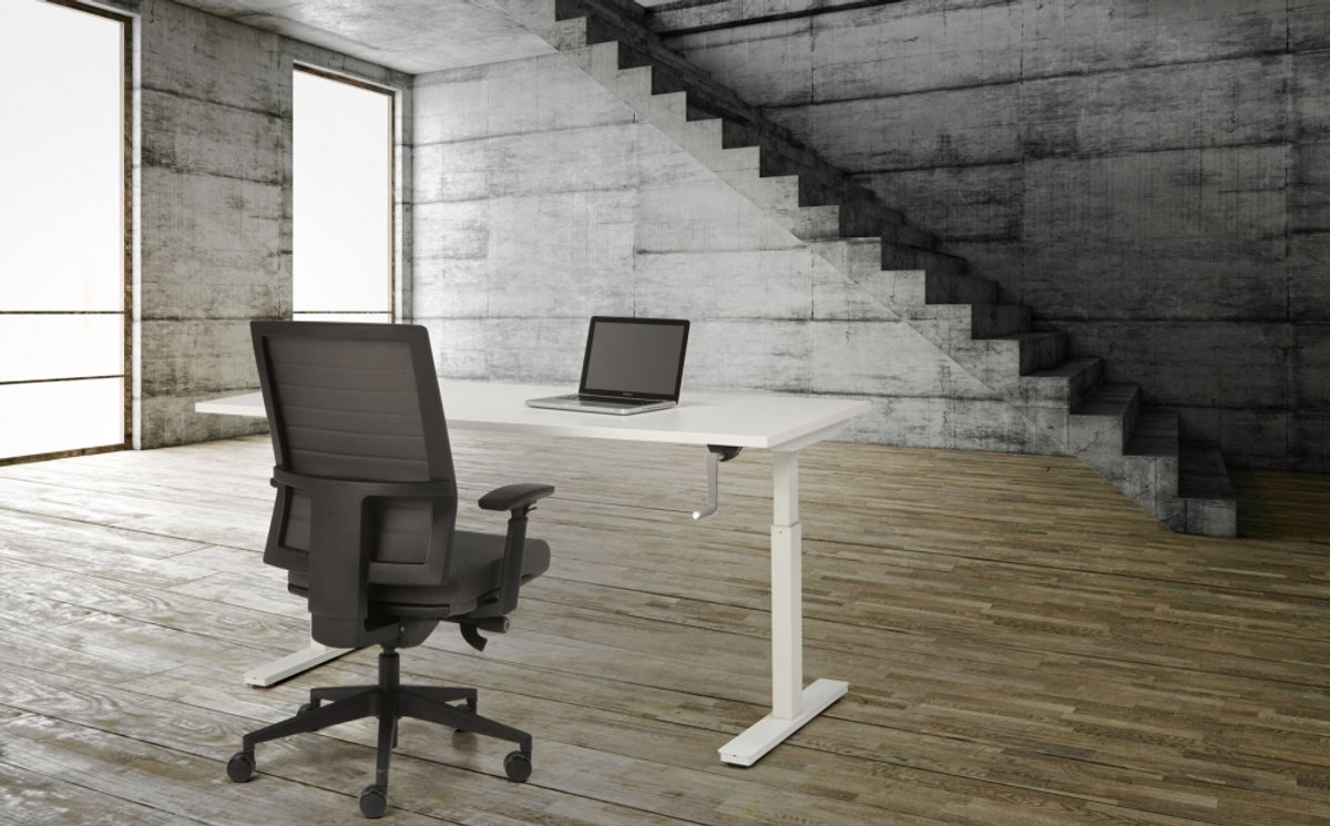 HHV | Slingerbureau SF 180x80cm | Kleurblad: Kersen| Framekleur: Wit (RAL 9010)