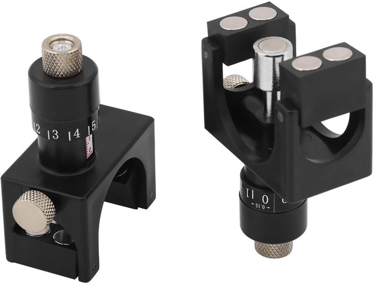 Dailygoods- Schaafmachine - Micro-verstelbare Plaatsingsmeter - Staal - Houtbewerking - Magnetische Bevestiging - Nauwkeurige Installatie - Schaafblad