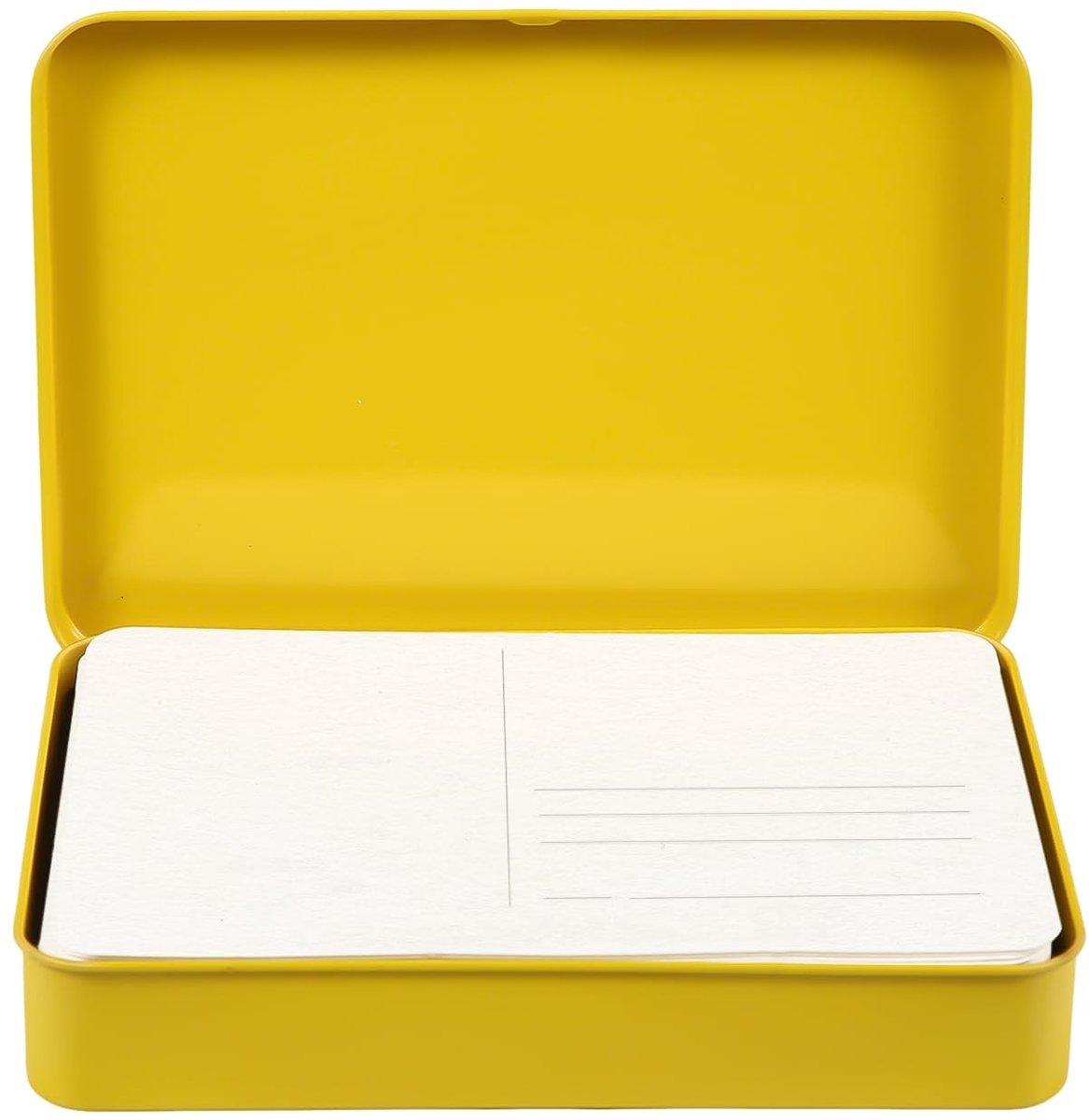 Dailygoods- Aquarelkaarten 24st - 10,5 x 15,5cm - Blanco Wenskaarten - Aquarelpapier 300gsm - Kunstbenodigdheden - Metalen Doos