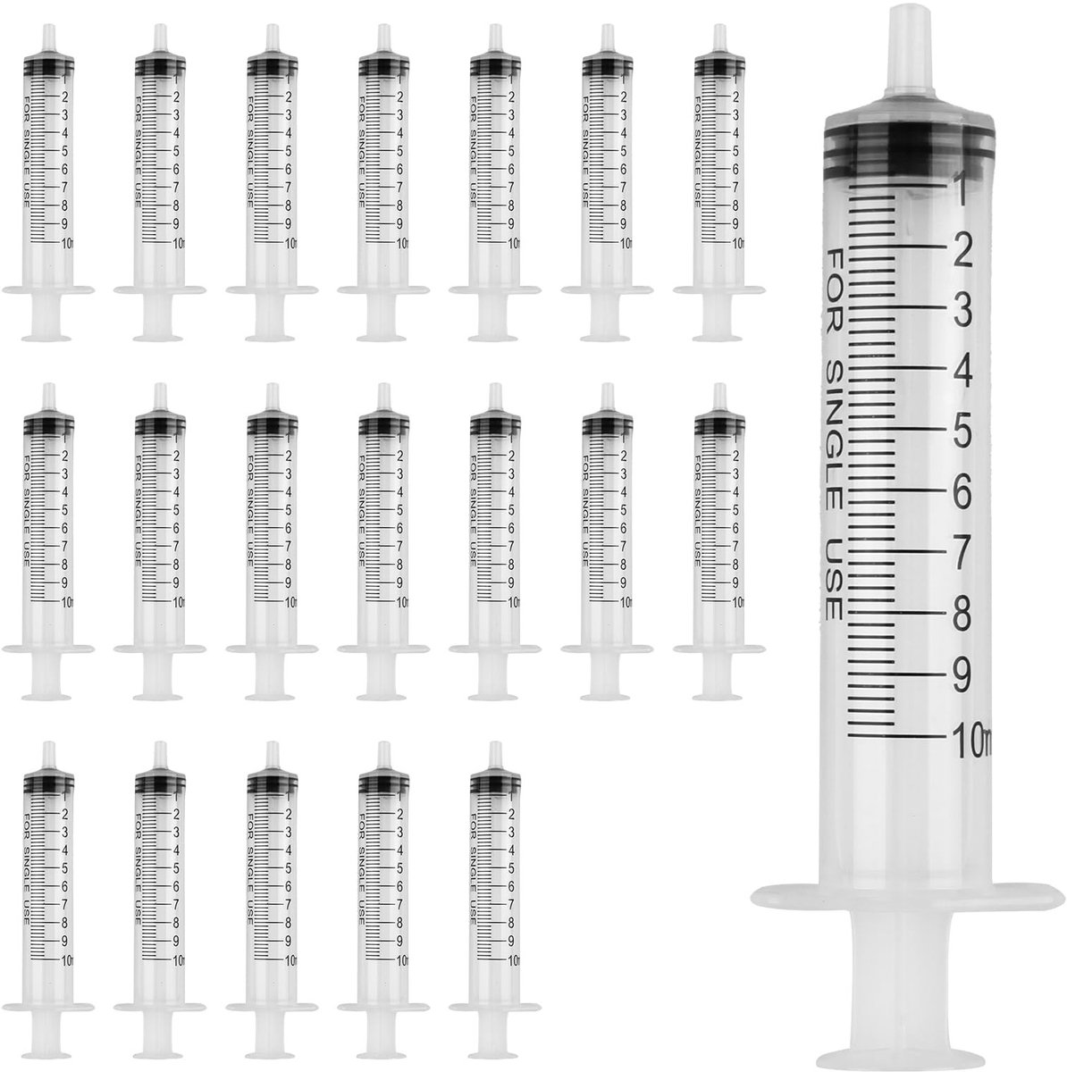 Dailygoods- Steriele Spuiten 20 Stuks - 10 ml - Oliedoseerspuit - Voor Huisdiervoeding - Industriële Toepassingen - Nauwkeurige Doseringsoplossing - Doseringspuit