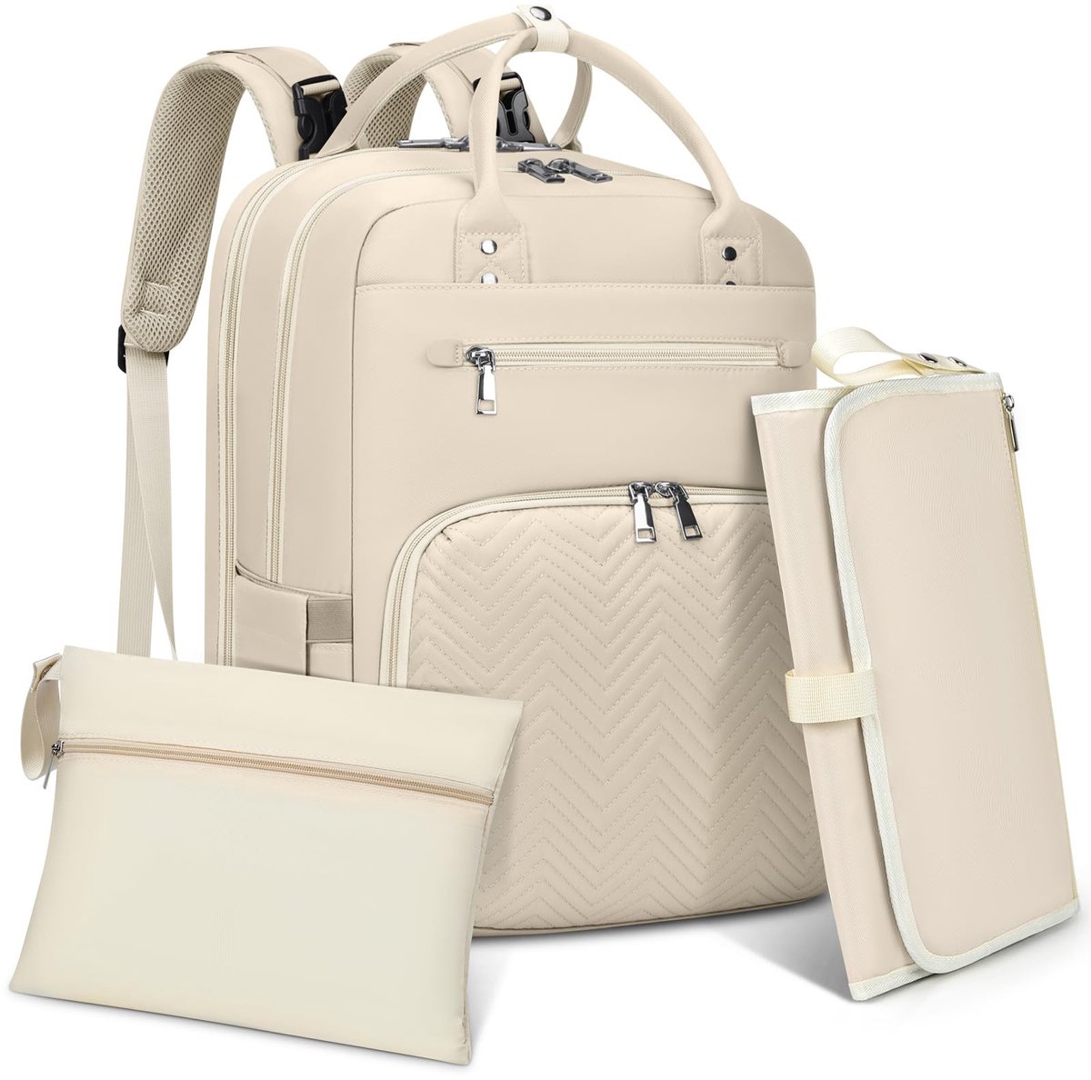 Dailygoods- Luierrugzak Grote Capaciteit - Aankleedkussen - Waterdichte Luierwaszak - Multifunctionele Babytas - Duurzaam Design - 20 Vakken