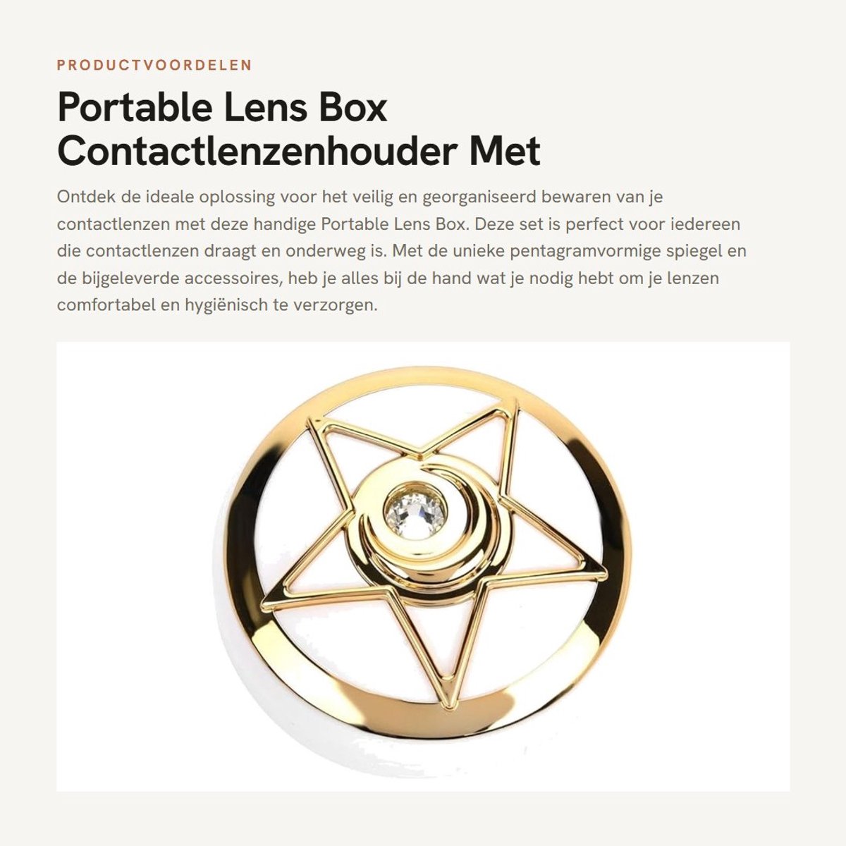 Dailygoods- Lenzenbox met Spiegel - Contactlenzen Etui - Voedingsvloeistof Fles - Pincet - Dubbele Doos - Professioneel en Duurzaam - Contactlenzenetui