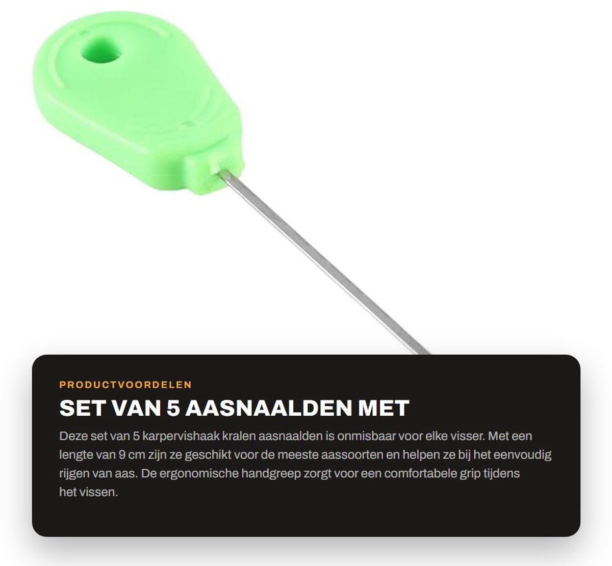 Dailygoods - Set van 5 Aasnaalden met Ergonomische Handgreep