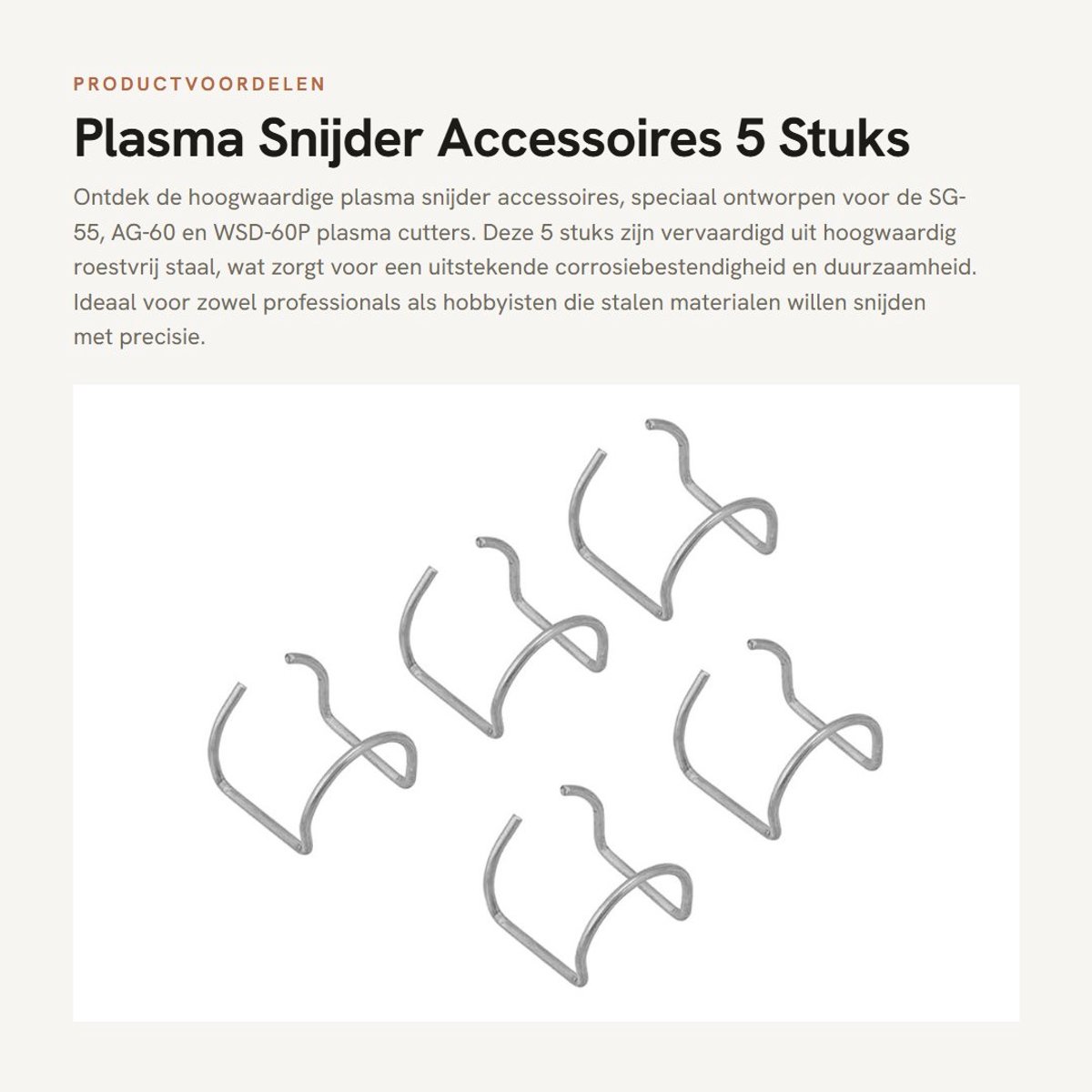 Dailygoods- Plasma Snijgereedschap Hoogwaardig - Spacer/Shield/Cup - Draadbescherming - Isolatie Beugel - Geschikt voor SG-55/AG-60/WSD-60P - Roestvrij Staal - Plasmasnijder